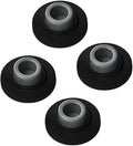 QCAA Heavy Solid Metal Wall Mount Concave Door Stop, Wall Protector, 2-1/2" Diameter, Matte Black, 4 Pack, Made in Taiwan
