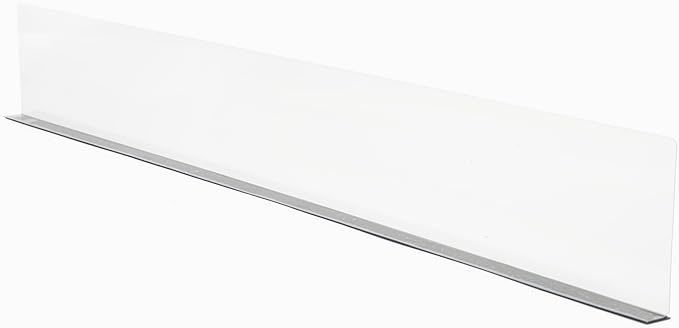 Sightline Display - Magnetic Acrylic Shelf Dividers- Shelf Retainer 25 Pack Magnetic Base- Clear 20 Mil Thick Plastic 22" L x 3" H x .5" W Shelf Dividers for Stores, Cabinet Gondola Shelf Dividers