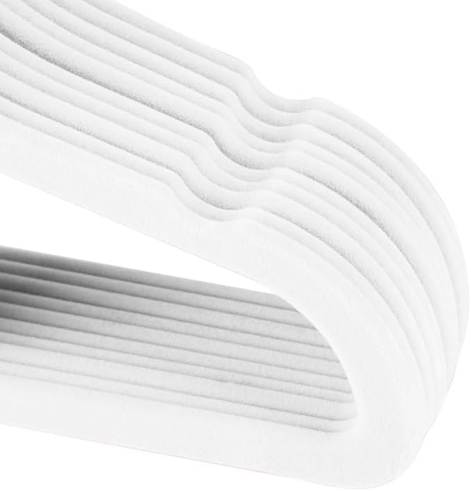 50 Pack Velvet Baby Hangers Non-Slip Clothes Hanger with Swivel Hooks, Space Saving Infant Toddler Closet Organizers, Ultra Thin Durable Child Hangers for Nursery, Kids, Children Wardrobe