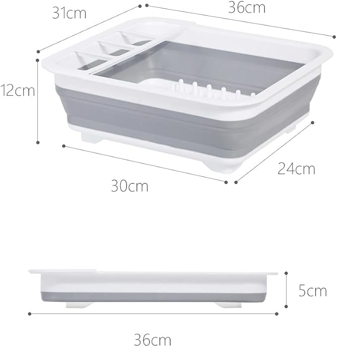 Drying Rack Kitchen, Dish Drying Rack, Dish Racks for Kitchen Counter, Dish Rack, Collapsible Dish Drying Rack—Suitable for Kitchens, motorhomes, Yachts, Campers (Off-White)