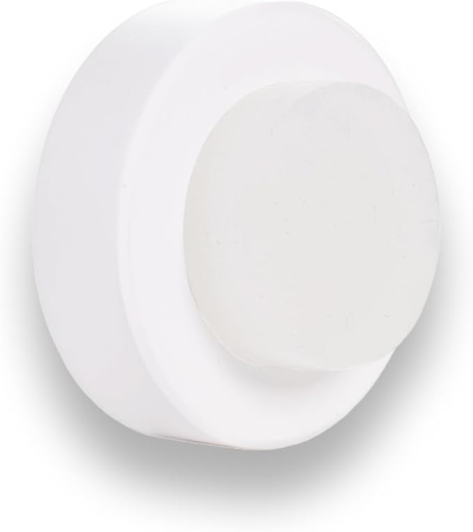 EVI | Wall Mounted Doorstop | Natural Silicone | Adhesive or Screw Installation | Stainless Steel | Mod. I-254 (White Rubber - White Lacquered)