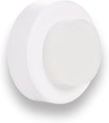 EVI | Wall Mounted Doorstop | Natural Silicone | Adhesive or Screw Installation | Stainless Steel | Mod. I-254 (White Rubber - White Lacquered)