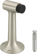 Heavy Duty 6″ Door Stopper, Solid Brass Commercial Grade, Floor Mount - Satin Nickel Finish (US15)