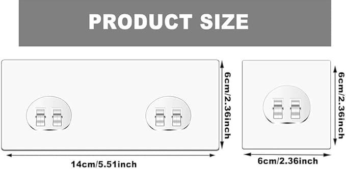 OTCO 12 pcs Shower Caddy Adhesive Replacement Shower Shelf Rack Organizer Adhesive Strips No Drilling Hooks Stickers