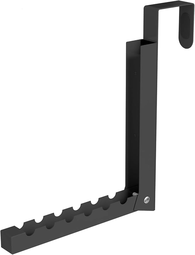 ZMBESUP Over The Door Hanger Folding Clothes Drying Rack, Folding Hanging Coat Rack for Indoor Laundry Room Compact Small Space Foldable Portable Clothing Hanger Hook Collapsible- 1 Pack（Black）