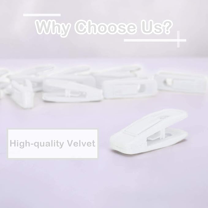 Trgowaul Velvet Hangers Clips, Pants Hangers Velvet Clips, Strong Finger Clips Perfect for Thin Velvet Hangers