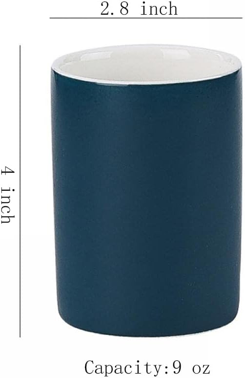 Gaolinci 2 Pcs Bathroom Cups, Ceramics Toothbrush Holder, Tumbler Cup, 9 Oz