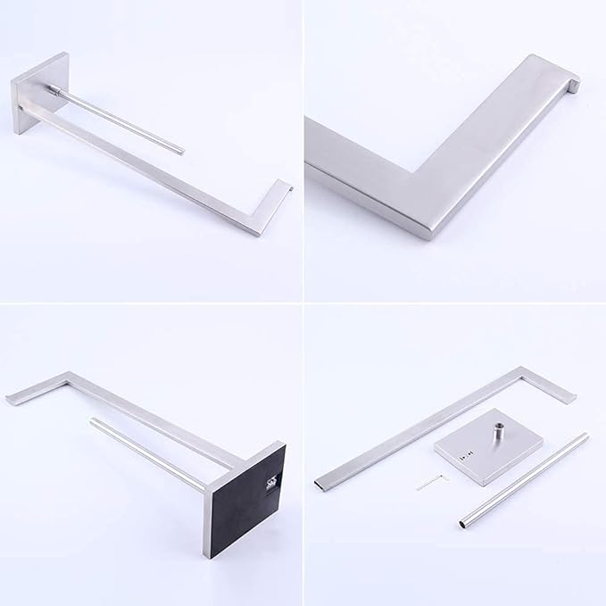 kimzcn Free Standing Toilet Paper Holder Stand with Reserve, Bathroom Tissue Dispenser Paper Roll Storage Holder Stand for Jumbo Roll, Stainless Steel Rustproof Brushed Finish