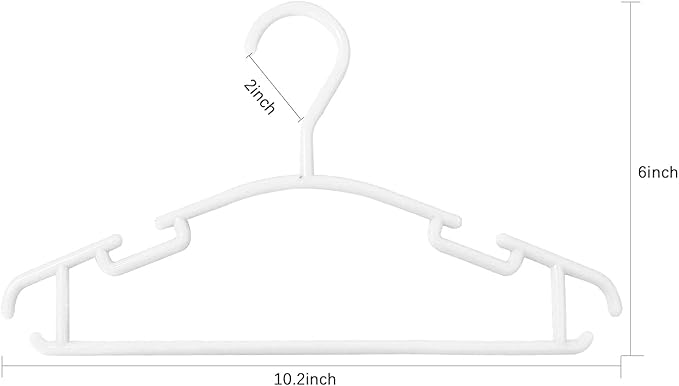 GoodtoU Baby Hangers 100Pack Kids Plastic Baby Clothes Hangers for Closet Small Children Infant Toddler Child