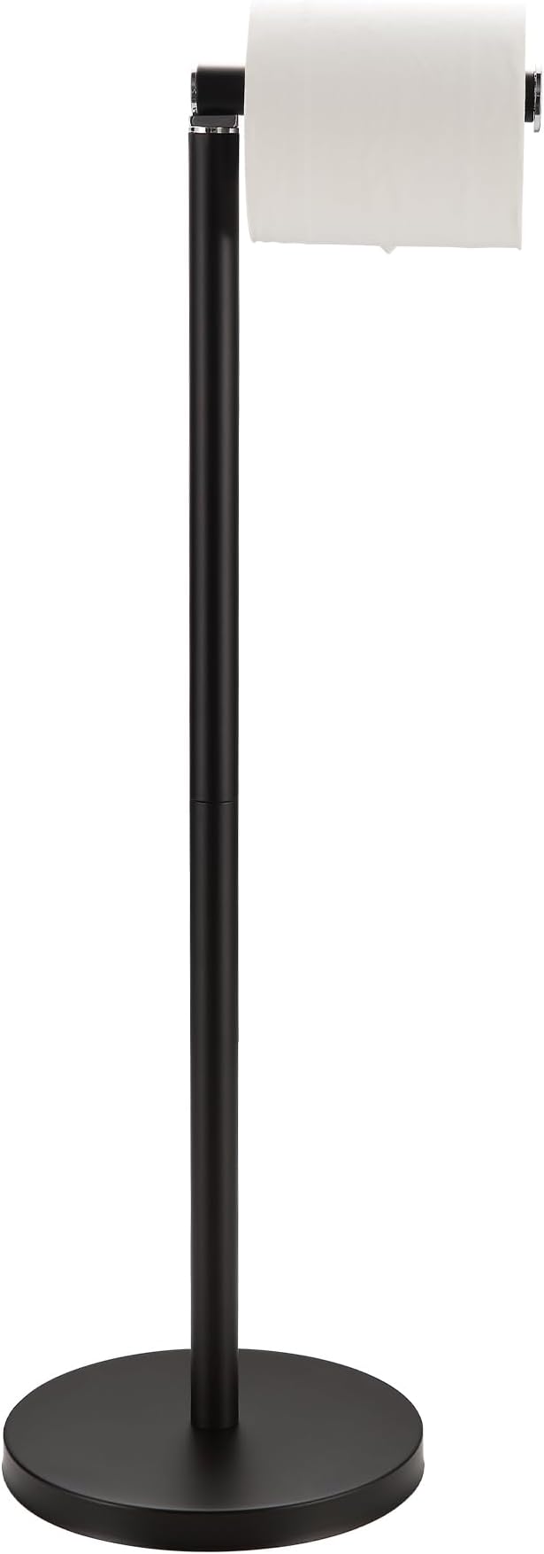 Kelirol Toilet Paper Holder Stand, Matte Black 304 Stainless Steel,Free Standing for Bathroom,Weighted Base