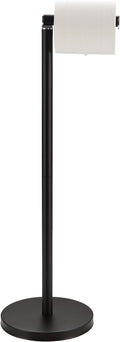 Kelirol Toilet Paper Holder Stand, Matte Black 304 Stainless Steel,Free Standing for Bathroom,Weighted Base