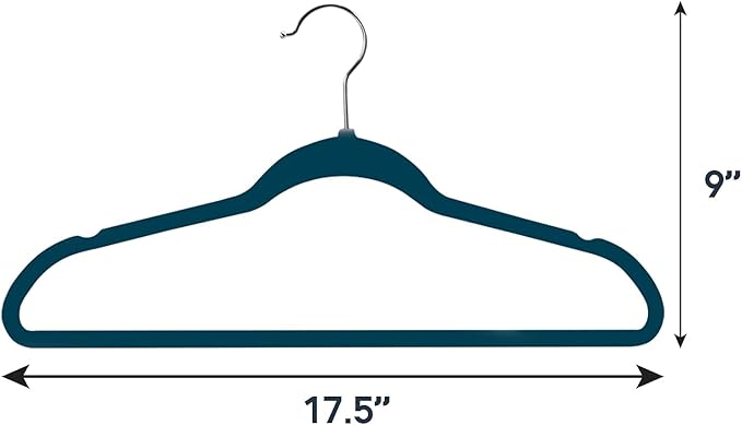 Elama Home Cloths Hanger, Slim Profile, 30 Piece Set (30PCHANGERBLUE)