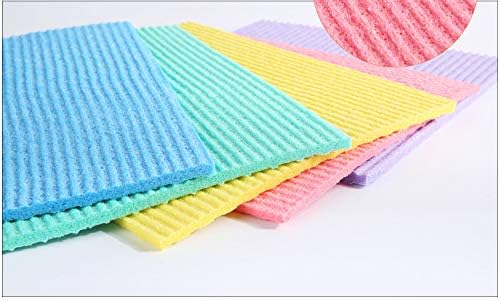 Reusable Cleaning Cellulose Sponge Cloths Absorbent Wipes Clean Kitchen Car Dish Eco-Friendly Dishcloth Hand Towel Auto - 2pack (10pcs) - Non Vacuum