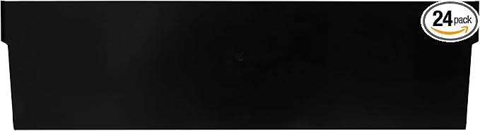 Akro-Mils 40170 Plastic Width Dividers for 4" Tall Shelf Bins Models 30170, 30178, and 30174, Custom Storage Inserts for Tools, Crafts & Supplies, 24-Pack, Black