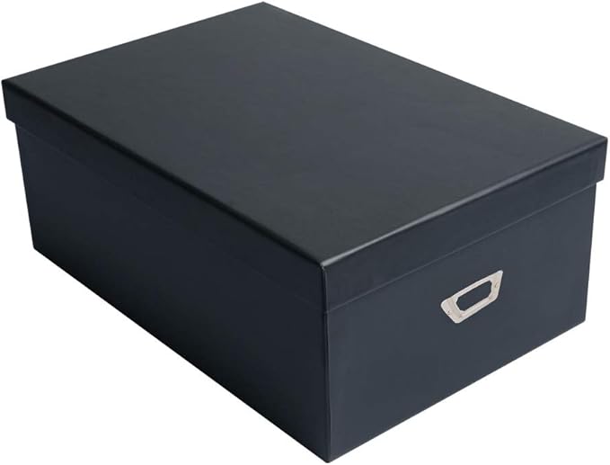 novelinks Photo Case 4" x 6" Photo Storage Box, 10 Inner Picture Storage Containers & Photo Organizer Cases, Portable Photo Craft Keeper for Photos, Crafts, Cards (Black, 1Pack)