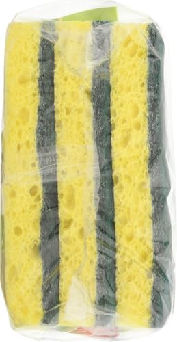 Scotch-Brite Heavy Duty Scrub Sponge, 6 Kitchen Sponges for Tough Messes - Lasts 3X Longer*, Perfect for Cast Iron Skillets & Outdoor Grills, Flexible & Durable Construction (Pack of 6)