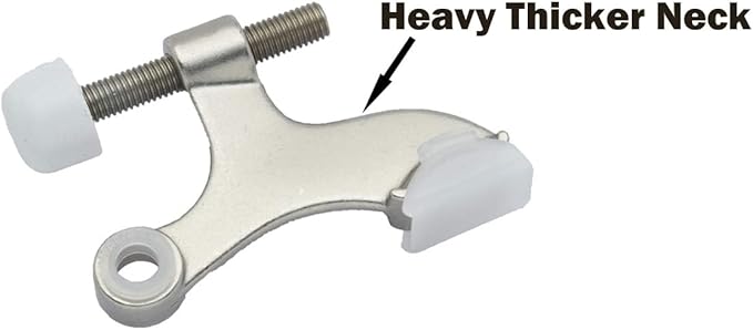 QCAA Hinge Pin Door Stopper, Zinc Die Cast, Satin Nickel, Made in Taiwan, 6 Pack