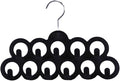 Velvet Scarf Storage Organizer for Closet (Pack of 3), Black | by Home Basics | Scarf Holder for Scarves and Ties | Slim Scarf Hangar Useful for Belts and Jewelry
