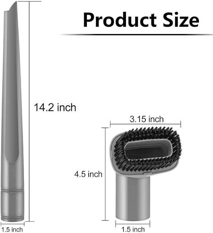 Crevice Tool and Dust Brush, Vacuum Accessories Attachments Compatible with Shark Navigator Lift-Away Vacuum Cleaner Models NV350, NV352, NV355, NV356