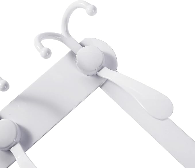 Encozy Over The Door Hooks,Coat Rack for Hanging Clothes Hat Towel (Heavy Duty White 2pcs)