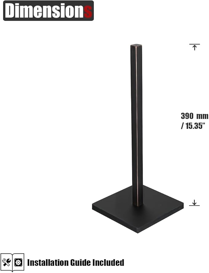 JQK Toilet Paper Storage Stand Oil Rubbed Bronze, 304 Stainless Steel Tissue Reserve Holder Square 3/4 Rolls Dispenser for Bathroom, TPS240-ORB