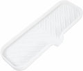 MicoYang Silicone Bathroom Soap Dishes with Drain Spout-Bathroom and Kitchen Sink Organizer,Sponge Holder,Dish Soap Tray,Perfect for Dispenser,Scrubber,Bottle,Cup on Sink or Counter-White 12"×4"