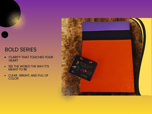 Extra Large Microfiber Screen Cleaning Cloths | 12"x12", 230 GSM | Australian Designed | Eyeglass, Glasses, Camera, Screen, TV, Laptop & Headset Cleaning Cloths | 3 Packs, Bold Series