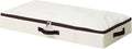 iwill CREATE PRO Low Profile Under Bed Storage Containers with Clear Label Holder, Foldable Sturdy Underbed Storage Boxes, Closet Organizers for Seasonal Clothes, Bedding, Shoes (Beige, 29.5*15*4")