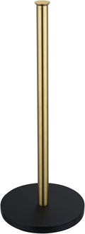 JQK Toilet Paper Storage Stand Gold, 304 Stainless Steel Thicken 0.8mm Tissue Reserve Holder Dispenser for Bathroom, Brushed Gold, TPS180-BG