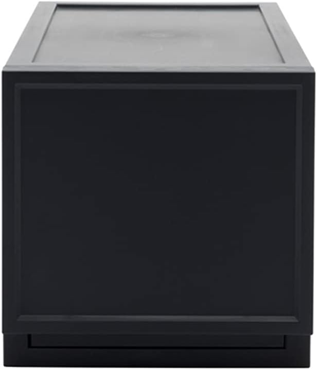 ASTAGE drawer block plastic bins stacking storage modular storage drawer home closet living office organizer with divider (Black, Small B)