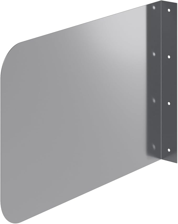 18 in. x 12 in. Wall Mount Stainless Steel Splash Guard - 16-Gauge 304 Stainless Steel
