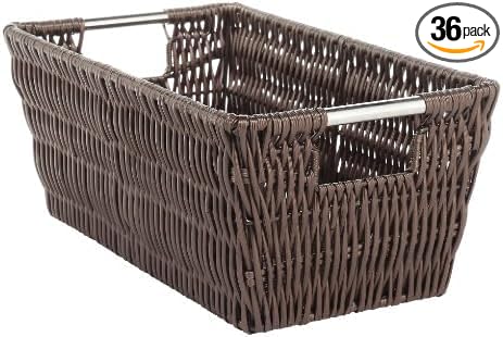 Whitmor Rattique Small Shelf Tote (6500-2712-JAVA) (Pack of 6)