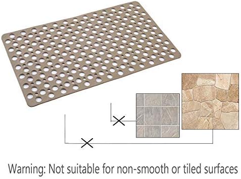 Nonslip Bathtub Mat Extra Soft TPE Bath Mat for Kids, Machine Washable Bathroom Shower Mat(Gray/ 30L x 17W Inch)