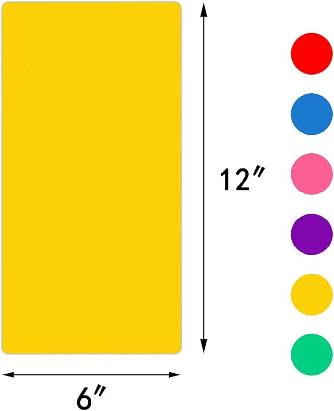 12 Packs Library Book Dividers for Shelves with Stickers, 6"x 12" Assorted Colored Bookshelf Markers to Organize School Library OR Home Library, Classroom and Teacher Supplies