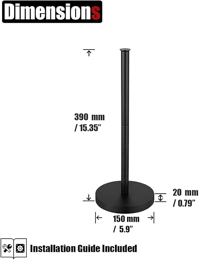 JQK Toilet Paper Storage Stand Oil Rubbed Bronze, 304 Stainless Steel Thicken 0.8mm Tissue Reserve Holder Dispenser for Bathroom, ORB, TPS180-ORB