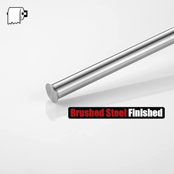JQK Toilet Paper Storage Stand, 304 Stainless Steel Thicken 0.8mm Tissue Reserve Holder Dispenser for Bathroom, Brushed Steel, TPS180-BN