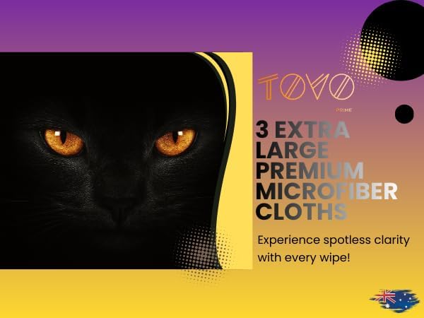 Extra Large Microfiber Screen Cleaning Cloths | 12"x12", 230 GSM | Australian Designed | Eyeglass, Glasses, Camera, Screen, TV, Laptop & Headset Cleaning Cloths | 3 Packs, Bold Series