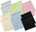 12 Pack Microfiber Cleaning Cloths Color Glasses Cloth Lens Wipes Cloth for Lenses, Screens, Cameras, Eyeglasses 6"x7"