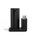 simplehuman Liquid Sensor Pump, 9 oz. with Caddy, Automatic Soap Dispenser for Kitchen and Bathroom, Touchless Motion Sensor, Variable Dispense, Rechargeable, High Grade Matte Black Stainless Steel