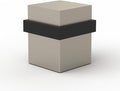 Mega Handles Square Floor Door Stopper, Quickly Installed Wall Protector Stopper, Wall Protectors from Door Knobs, Floor Door Stop with Mounting Hardware Included - Satin Nickel - 1.5 Inch