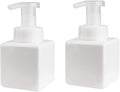 UUJOLY Foaming Soap Dispenser, 250ml (9oz) Refillable Pump Bottle for Liquid Soap, Shampoo, Body Wash (2 Pcs) (Small White)