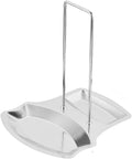 Stainless Steel Spoon Rest with Pan Lid Holder Stainless Steel Pan Lid Organizer Soup Spoon Rests Rack Kitchen Utensils Holders(Silver)