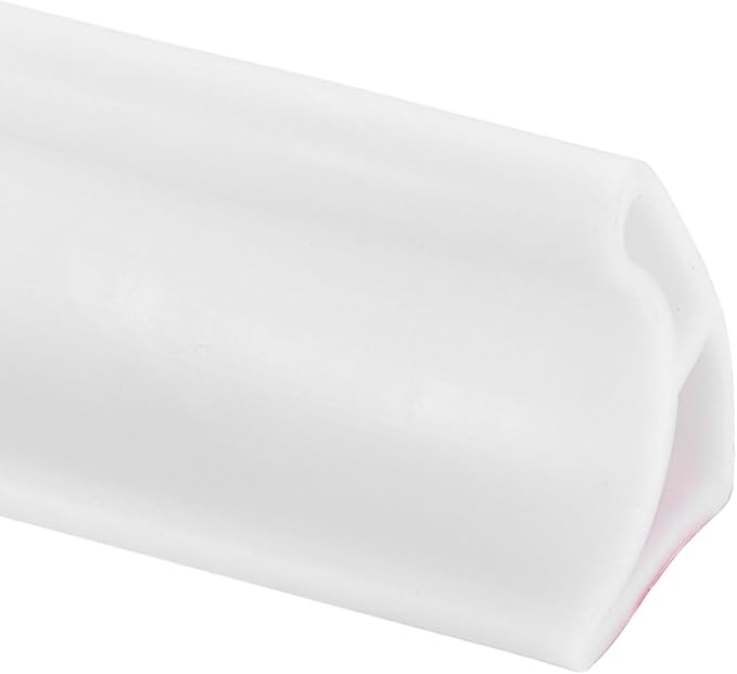 uxcell Flexible Shower Water Barrier, 118" TPE Shower Edge Water Stopper Blocker Splash Guard for Bathtub Sink Washing Machine Dry and Wet Separation, 1.18"W x 1.77"H, White