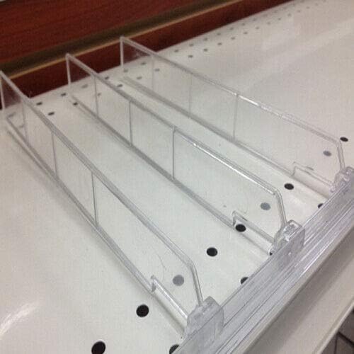 1" H Snap on Adjustable Depth Shelf Dividers for 10" D to 16" D Shelves, 100 Pack