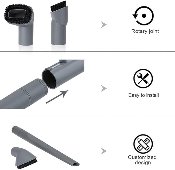 Crevice Tool and Dust Brush, Vacuum Accessories Attachments Compatible with Shark Navigator Lift-Away Vacuum Cleaner Models NV350, NV352, NV355, NV356