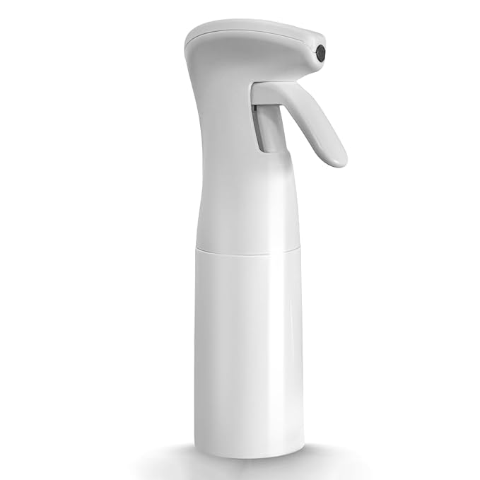 Spray Bottle for Hair (6.8OZ /200ML) Continuous Ultra Fine Mist Sprayer for Hair, Salons, Barber, Plants, Skin Care, 1 Pack Pure White