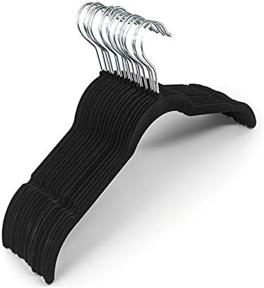 Velvet Shirt Dress Clothes Hangers,360° Swivel Hook Non Slip Clothes Hangers for Tops, Dress Shirts, Blouses, Strappy Dresses (10)