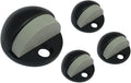 QCAA Solid Brass Low Dome Floor Door Stop, 1/4"-3/4" Clearance from Floor Buttom, Matte Black, 4 Pack, Made in Taiwan