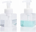 UUJOLY Foaming Soap Dispenser, 250ml (9oz) Refillable Pump Bottle for Liquid Soap, Shampoo, Body Wash (2 Pcs) (Small Clear)
