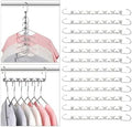 Magic Clothing Hangers Space Saving Sturdy Metal Hangers Wardrobe Closet Organizer Space Saving Hanger Pack of 12 Cascading Hangers